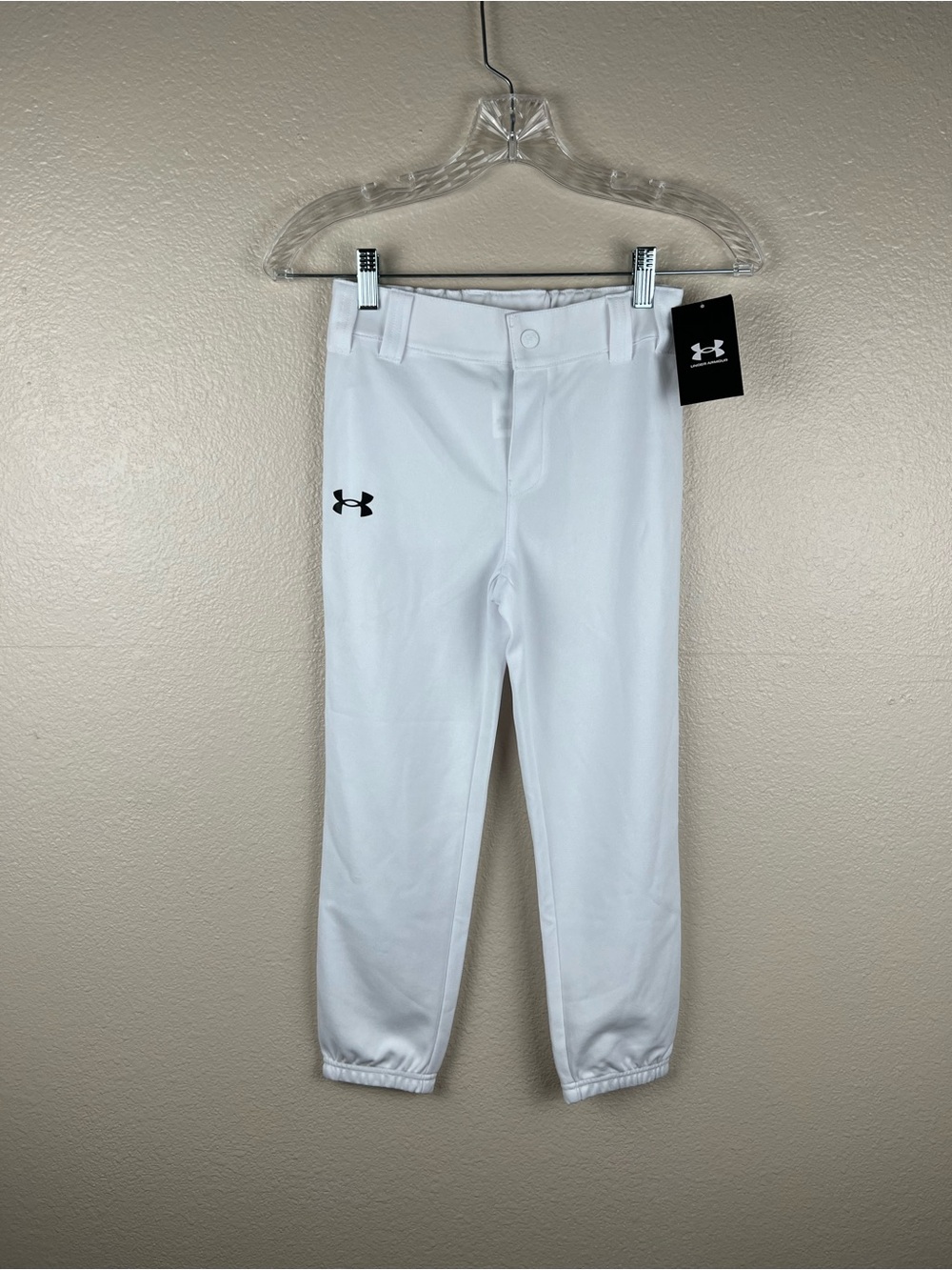 Under Armour Boys White Baseball Pants Size 7 NWT